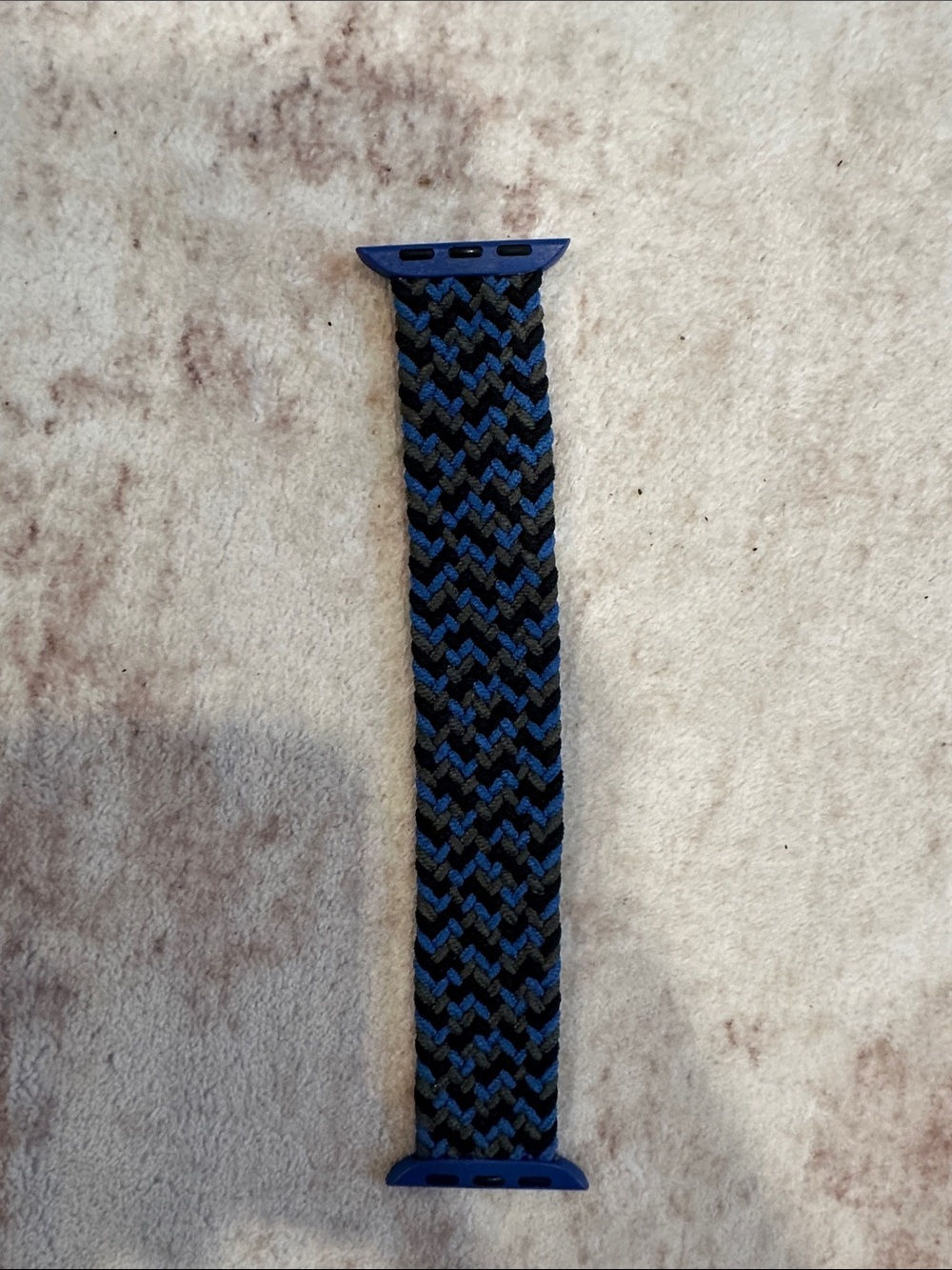 Braided Stretch Sport Watch Band - Navy & Black